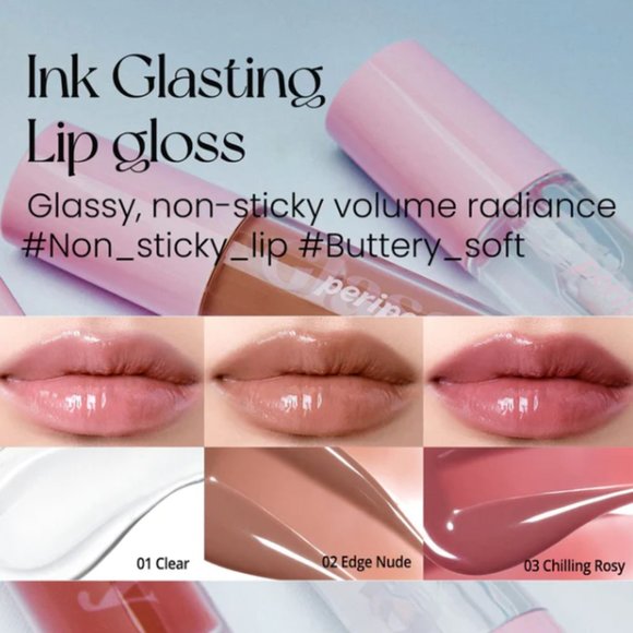 PERIPERA INK GLASTING LIP GLOSS "CHILLING ROSY" - Picture 2 of 3
